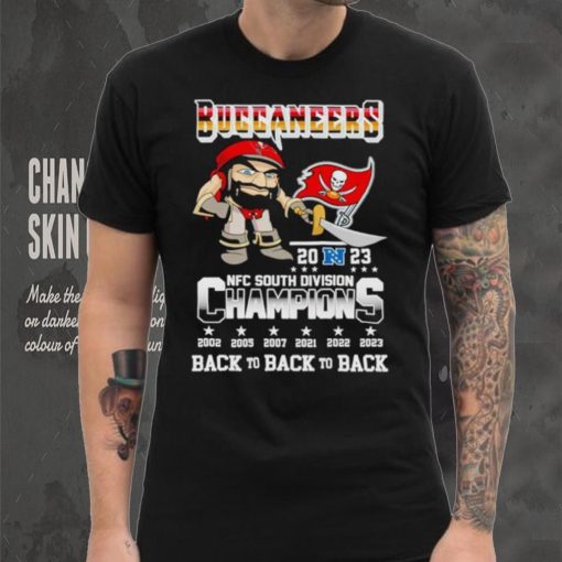 Captain Fear Buccaneers 2023 NFC South Division Champions back to back to back hoodie, sweater, longsleeve, shirt v-neck, t-shirt