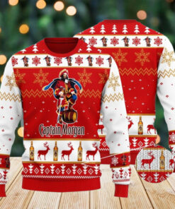 Captain Morgan Christmas Sweater, Whiskey Mens Sweater, Ugly Christmas Sweater
