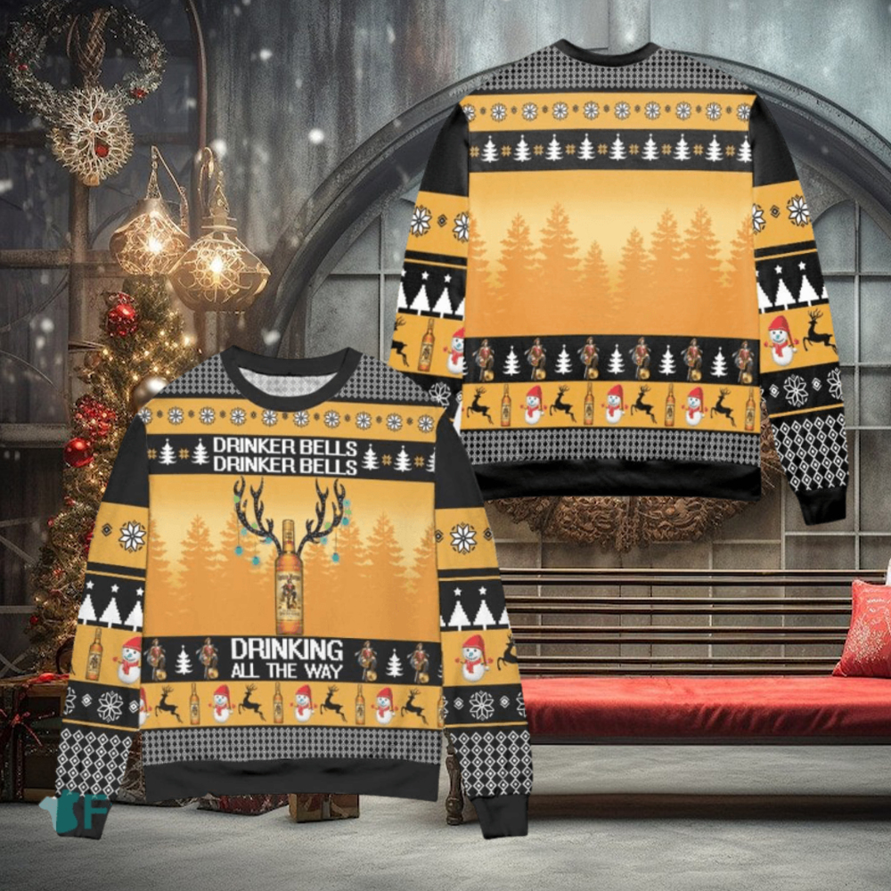 Captain Morgan Drinker Bells Drinking All The Way Ugly Christmas Sweater All Over Print 3d Sw Captain Morgan Drinker Bells Drinking All The Way Ugly Christmas Sweater All Over Print 3d Sw