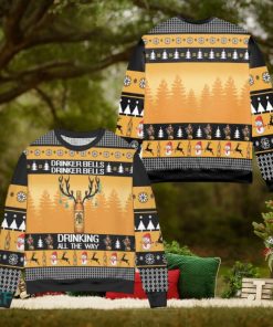 Captain Morgan Drinker Bells Drinking All The Way Ugly Christmas Sweater All Over Print 3d Sw