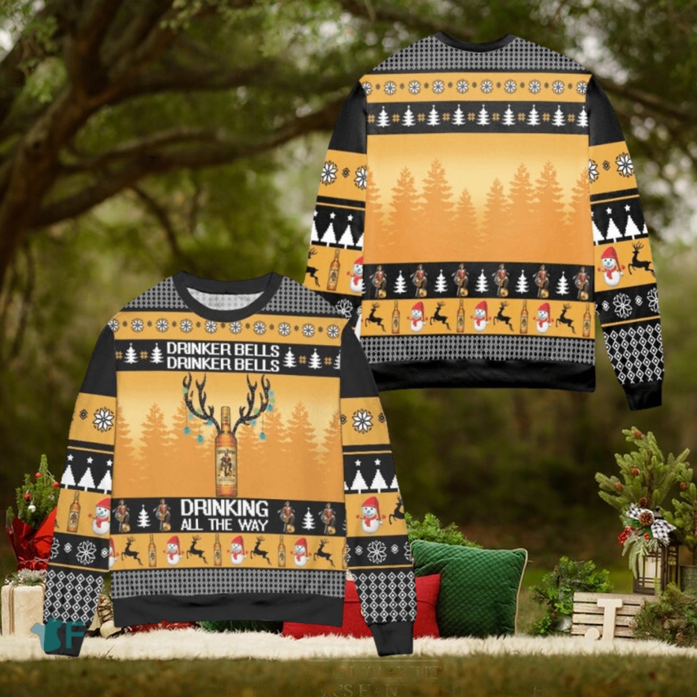 Captain Morgan Drinker Bells Drinking All The Way Ugly Christmas Sweater All Over Print 3d Sw Captain Morgan Drinker Bells Drinking All The Way Ugly Christmas Sweater All Over Print 3d Sw