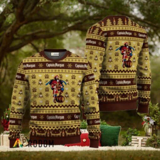 Captain Morgan Festive All Over Ugly Sweater
