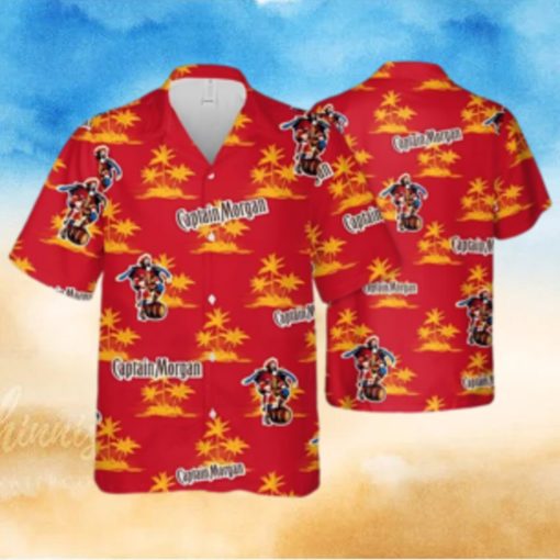 Captain Morgan Hawaiian Shirt Coconut Island Pattern Gift For Beach Vacation