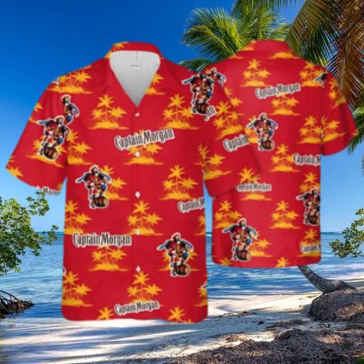 Captain Morgan Hawaiian Shirt Coconut Island Pattern Gift For Beach Vacation