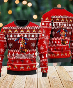 Captain Morgan Rum Christmas Sweater, Ugly Christmas Sweater, Cheers To New Year Shirt, Captain Morgan Shirt, Holiday Xmas Shirt