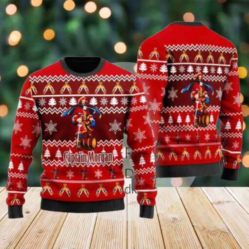 Captain Morgan Rum Christmas Sweater, Ugly Christmas Sweater, Cheers To New Year Shirt, Captain Morgan Shirt, Holiday Xmas Shirt