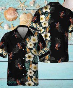 Captain Morgan Tropical Floral Hawaiian Shirt