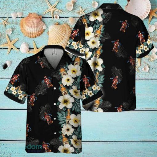 Captain Morgan Tropical Floral Hawaiian Shirt