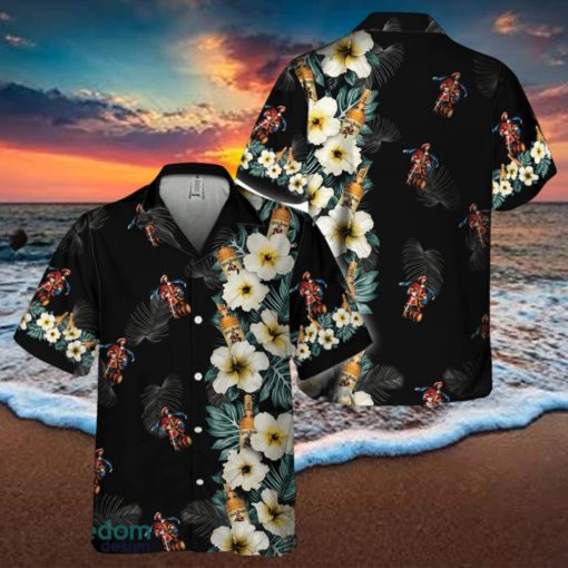Captain Morgan Tropical Floral Hawaiian Shirt