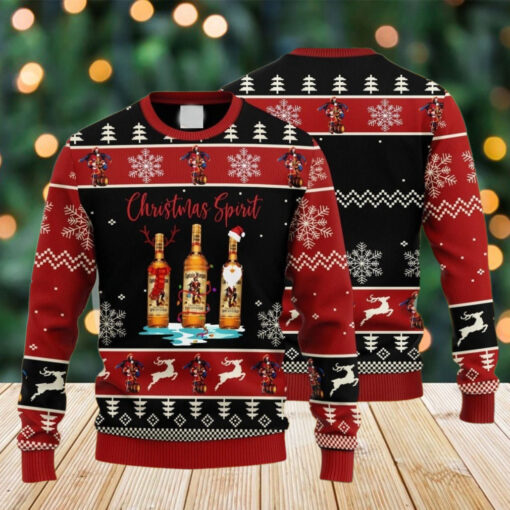 Captain Morgan Whiskey Christmas Ugly Sweater, Christmas Spirit Xmas Sweater