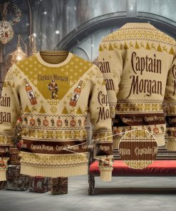Captain Morgan Whiskey Knitted Xmas Sweater Gift Men And Women