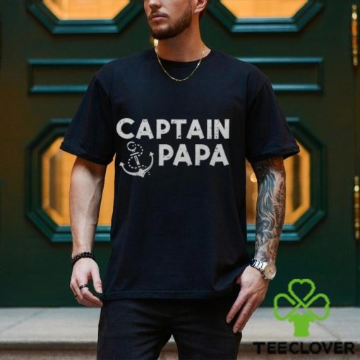 Captain Papa Boat Owner Family Fathers Day Dad Daddy Men Men’s T hoodie, sweater, longsleeve, shirt v-neck, t-shirt