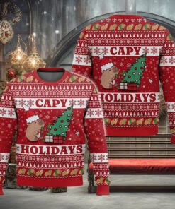 Capy Holidays Capybara Christmas Ugly Sweater