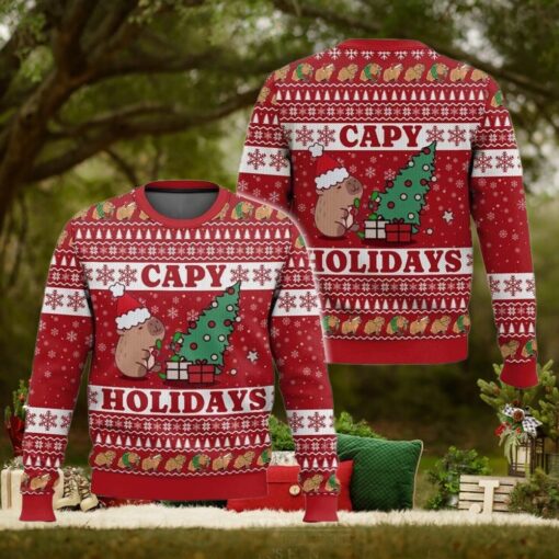 Capy Holidays Capybara Christmas Ugly Sweater