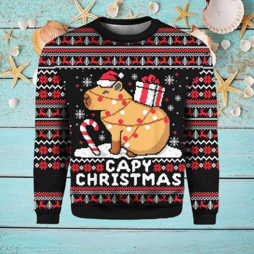 Capybara Capy Christmas Ugly Christmas Sweater