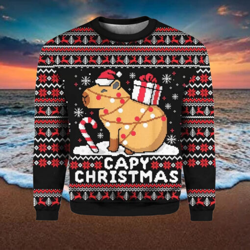 Capybara Capy Christmas Ugly Christmas Sweater