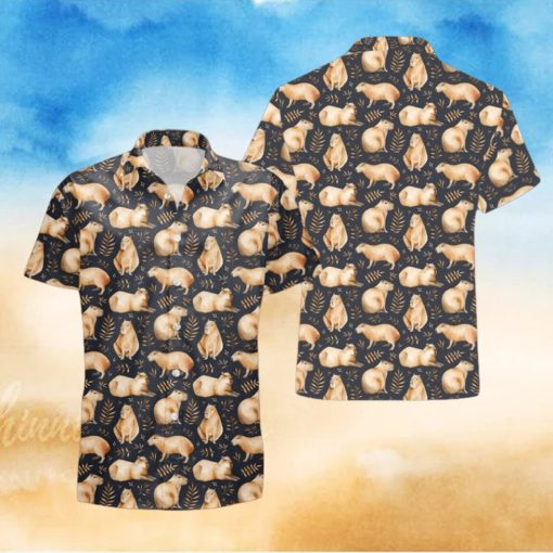 Capybara Pattern Hawaiian Shirt, Capybara Summer Aloha Beach Shirts, Hawaiian Pet Shirt, Capybara Aloha Gift Shirt, Cute Animal Shirt