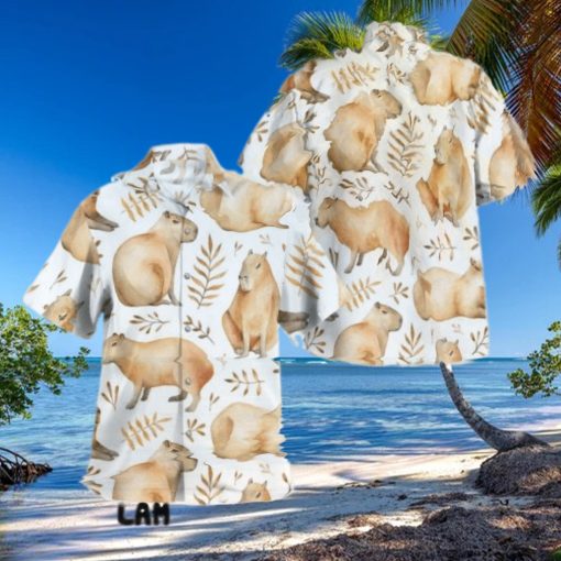 Capybara Summer Aloha Beach Hawaiian Shirt