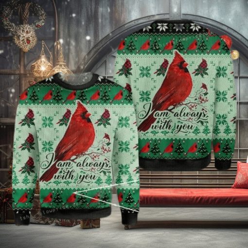 Cardinal I Am Always With You Ugly Sweater Christmas Party