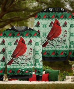 Cardinal I Am Always With You Ugly Sweater Christmas Party