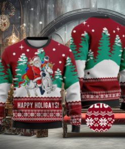 Cardinal Red Funny Santa Happy Holigays Christmas Sweater Gift For Men And Women