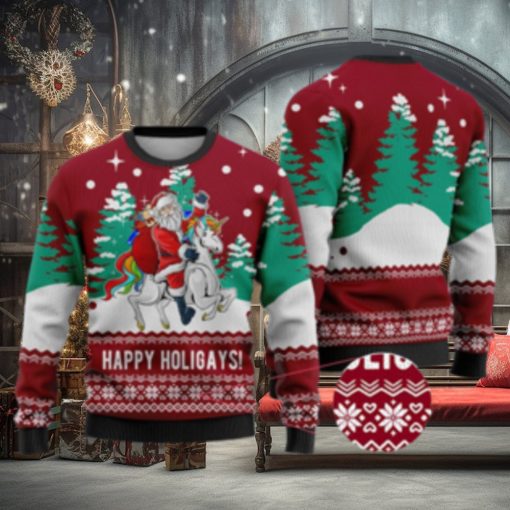 Cardinal Red Funny Santa Happy Holigays Christmas Sweater Gift For Men And Women