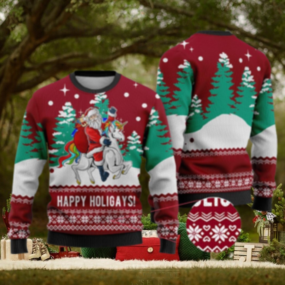 Cardinal Red Funny Santa Happy Holigays Christmas Sweater Gift For Men And Women Cardinal Red Funny Santa Happy Holigays Christmas Sweater Gift For Men And Women