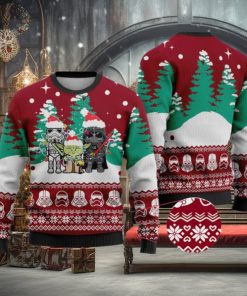 Cardinal Red Stormtrooper Yody Dath Vader Star Wars Christmas Sweater Gift For Men And Women