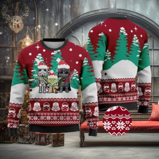 Cardinal Red Stormtrooper Yody Dath Vader Star Wars Christmas Sweater Gift For Men And Women