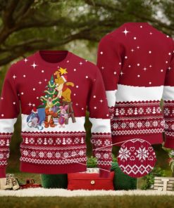 Cardinal Red Winnie The Pooh Ugly Christmas Sweater Gift For Men And Women