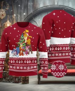 Cardinal Red Winnie The Pooh Ugly Christmas Sweater Gift For Men And Women