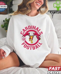 Cardinals Football NFL Rush Zone Cartoon Character Shirt featuring a fun, animated design of the Arizona Cardinals’ mascot and characters from the NFL Rush Zone, perfect for fans who enjoy a playful and spirited take on their team pride.