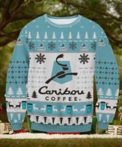 Caribou Coffee Christmas Ugly Sweater Gift For Men And Women