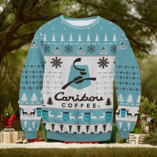 Caribou Coffee Christmas Ugly Sweater Gift For Men And Women