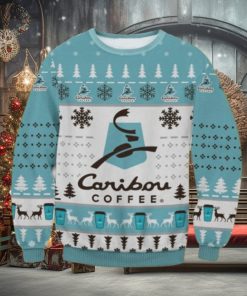 Caribou Coffee Christmas Ugly Sweater Gift For Men And Women