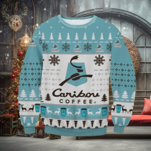 Caribou Coffee Christmas Ugly Sweater Gift For Men And Women