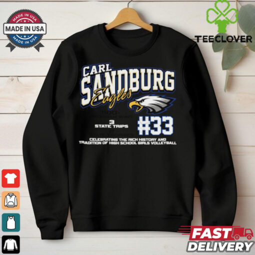 Carl Sandburg Eagles #33 Celebrating The Rich History And Tradition Of High School Girls Volleyball Shirt