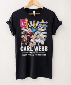 Carl Webb 1981 2023 Signature Thank You For The Memories T Shirt