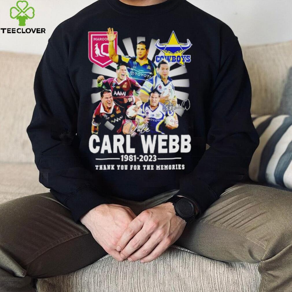 Carl Webb 1981 2023 Signature Thank You For The Memories T Shirt Carl Webb 1981 2023 Signature Thank You For The Memories T Shirt