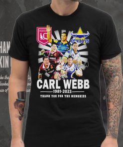 Carl Webb 1981 2023 Signature Thank You For The Memories T Shirt