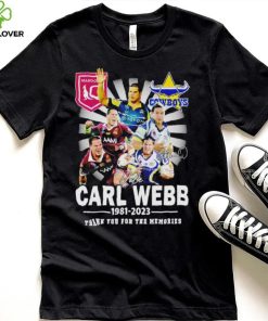 Carl Webb 1981 2023 Signature Thank You For The Memories T Shirt