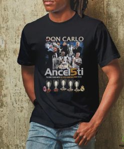 Carlo Ancelotti The Only Coach With Five UEFA Champion League Titles T Shirt