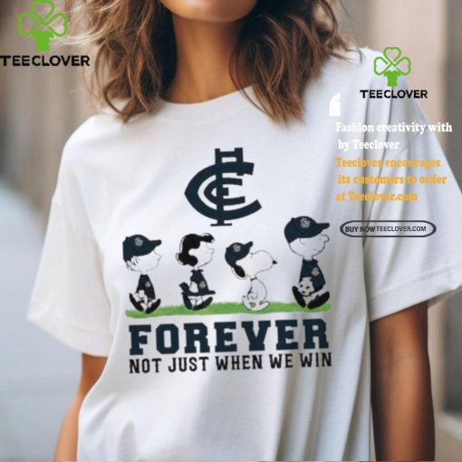 Carlton Blues Snoopy Abbey Road Forever Not Just When We Win Shirt