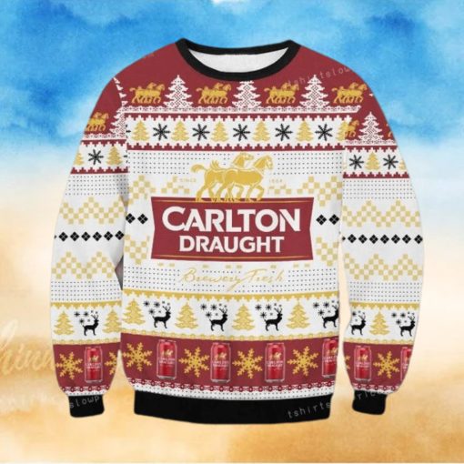 Carlton Draught Beer Ugly Sweater For Woman