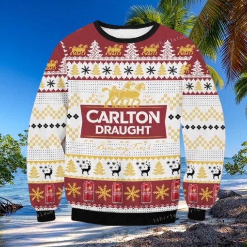 Carlton Draught Beer Ugly Sweater For Woman