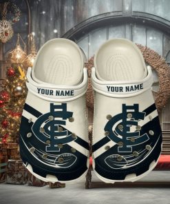 Carlton Football Club AFL Classic Custom Name Crocs Clogs Shoes