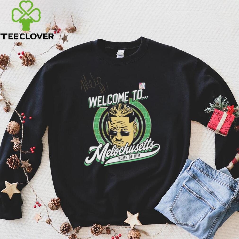 Carmelo Hayes Autographed & Inscribed Welcome To Melochusetts T Shirt Carmelo Hayes Autographed & Inscribed Welcome To Melochusetts T Shirt