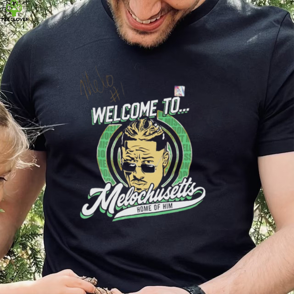 Carmelo Hayes Autographed & Inscribed Welcome To Melochusetts T Shirt Carmelo Hayes Autographed & Inscribed Welcome To Melochusetts T Shirt