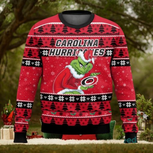 Carolina Hurricanes Grinch AOP Ugly Christmas Sweater Christmas Gift For Men And Women