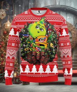 Carolina Hurricanes Grinch Hug Christmas Ugly Sweater